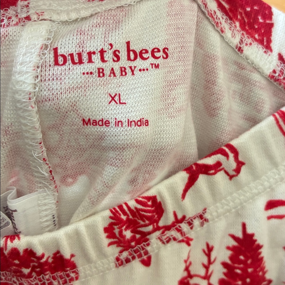 Burt's Bees Family Jammies Adult XL Red with White Patterned Pants NWT - Picture 8 of 12